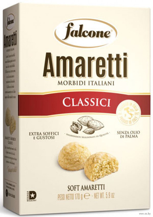 Мягкое сдобное печенье Falcone Amaretti Амаретти классическое (170 гр.) 