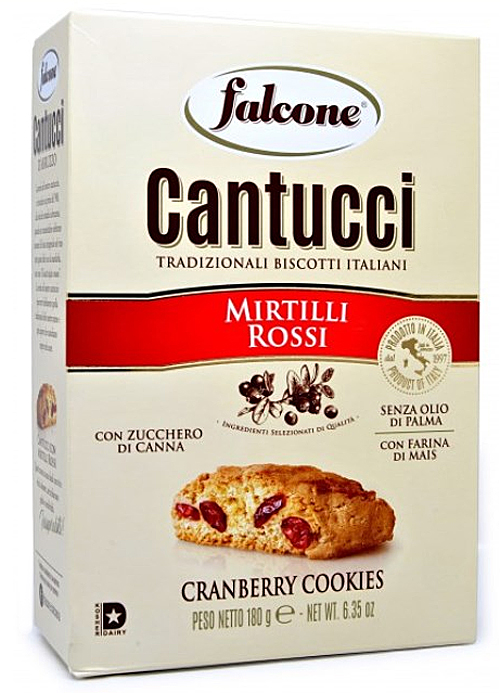 Печенье Falcone Cantucci Кантуччи с клюквой (180 гр)